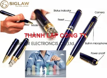 Thành lập công ty kinh doanh thiết bị ngụy trang ghi âm, ghi hình, định vị