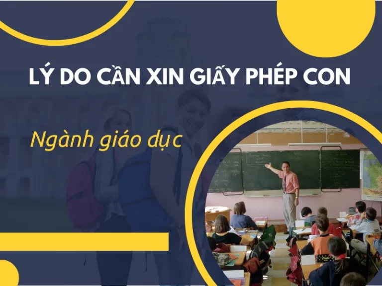 Lý do cần xin giấy phép con ngành giáo dục