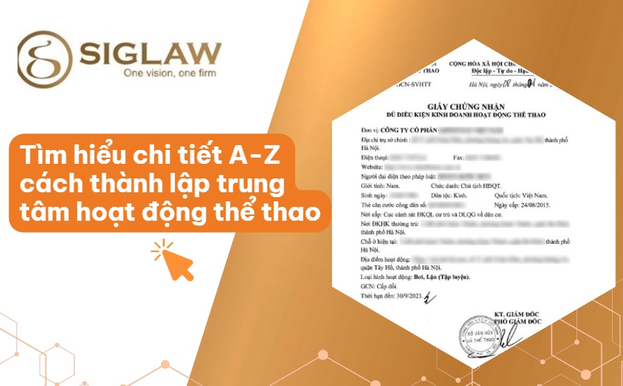 Thành lập trung tâm hoạt động thể thao [Chi tiết 2026]