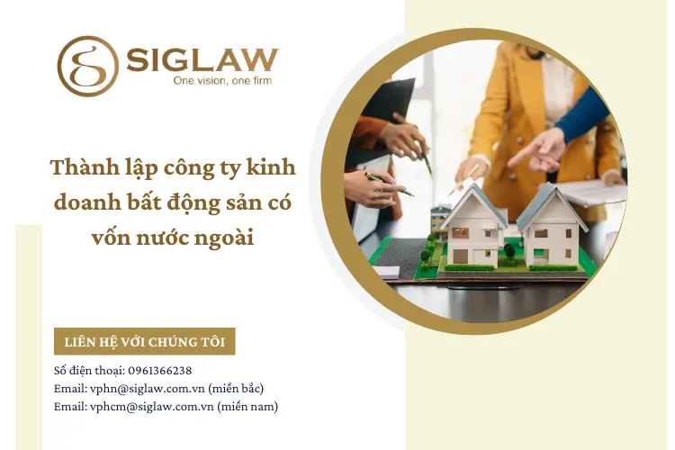 Thành lập công ty BĐS có vốn nước ngoài tại Việt Nam