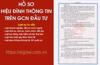 Hiệu đính thông tin trên Giấy chứng nhận đăng ký đầu tư