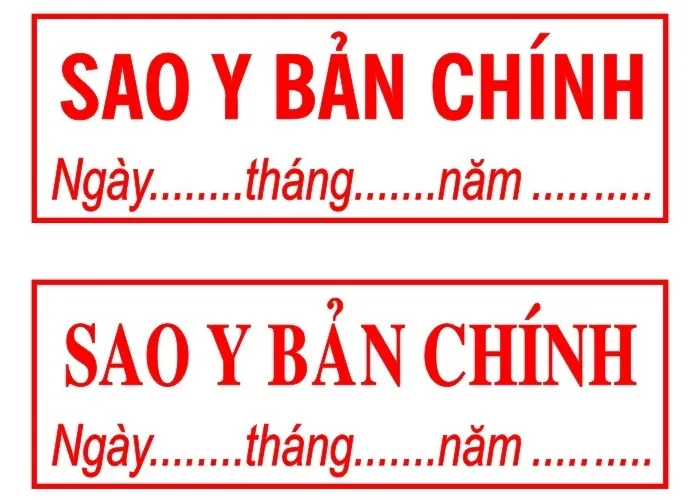 Hướng dẫn cách đóng dấu sao y bản chính cho công ty