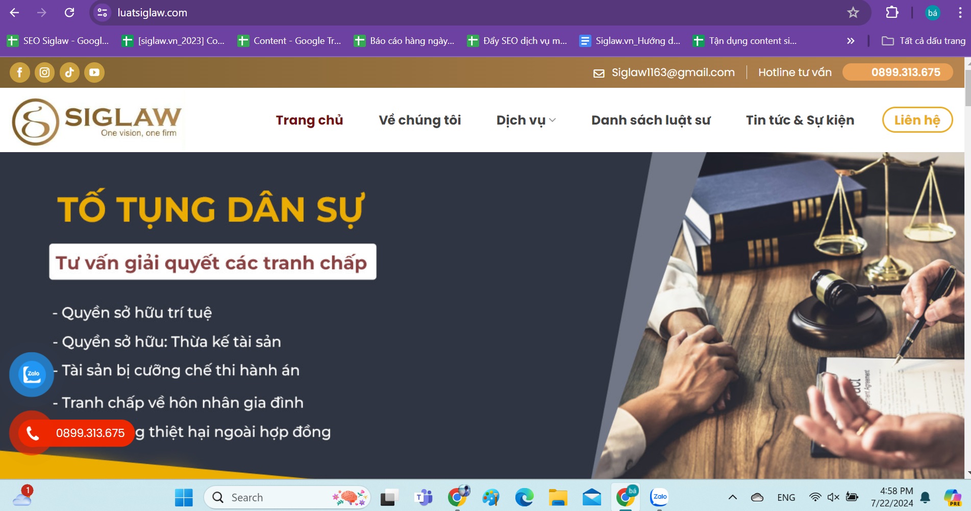 Cảnh báo WEBSITE LỪA ĐẢO nhân danh Công Ty Luật Siglaw