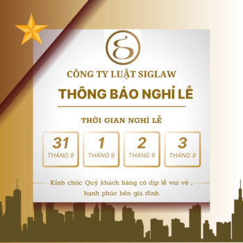 Thông báo thời gian nghỉ lễ 02/09/2024 của Công ty luật Siglaw