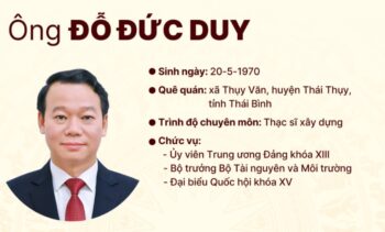 Tìm hiểu về Bộ trưởng Bộ Tài nguyên và Môi trường hiện nay - Ông Đỗ Đức Duy