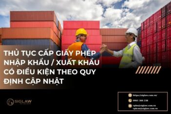 Giấy phép nhập khẩu, xuất khẩu có điều kiện