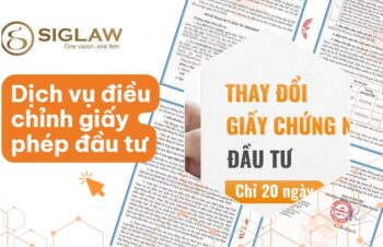 Dịch vụ điều chỉnh giấy chứng nhận đầu tư
