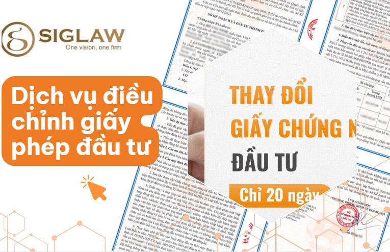 Dịch vụ điều chỉnh giấy chứng nhận đầu tư Dịch vụ điều chỉnh giấy chứng nhận đầu tư