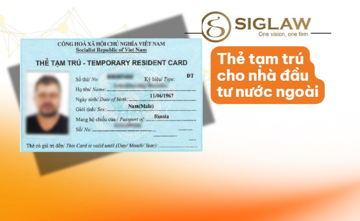 Mẫu thẻ tạm trú ĐT (TRC cho nhà đầu tư nước ngoài) Mẫu thẻ tạm trú ĐT (TRC cho nhà đầu tư nước ngoài)