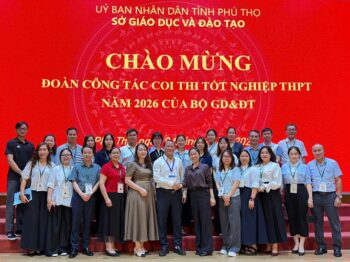 TS. Lê Thị Dung tham gia đoàn kiểm tra kỳ thi tốt nghiệp THPT năm 2026 tại Phú Thọ