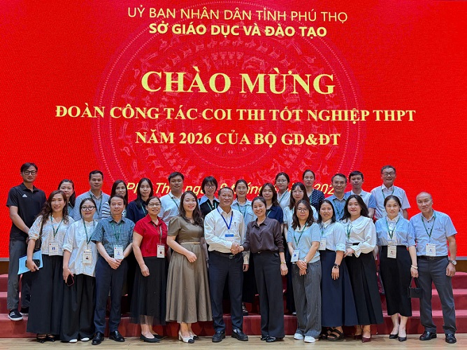 TS. Lê Thị Dung tham gia đoàn kiểm tra kỳ thi tốt nghiệp THPT năm 2026 tại Phú Thọ TS. Lê Thị Dung tham gia đoàn kiểm tra kỳ thi tốt nghiệp THPT năm 2026 tại Phú Thọ