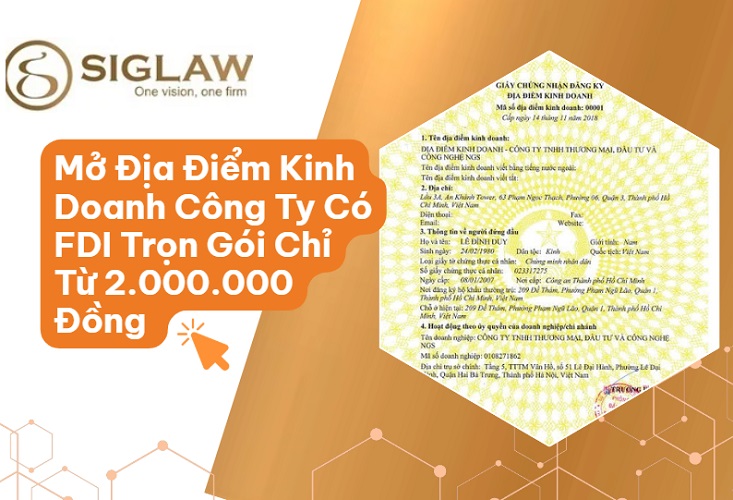Dịch vụ đăng ký địa điểm kinh doanh công ty vốn nước ngoài Dịch vụ đăng ký địa điểm kinh doanh công ty vốn nước ngoài