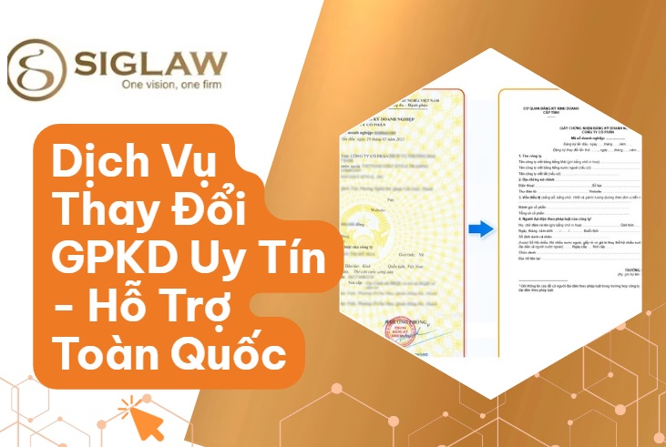Dịch vụ thay đổi giấy phép đăng ký kinh doanh Từ 900.000 VNĐ