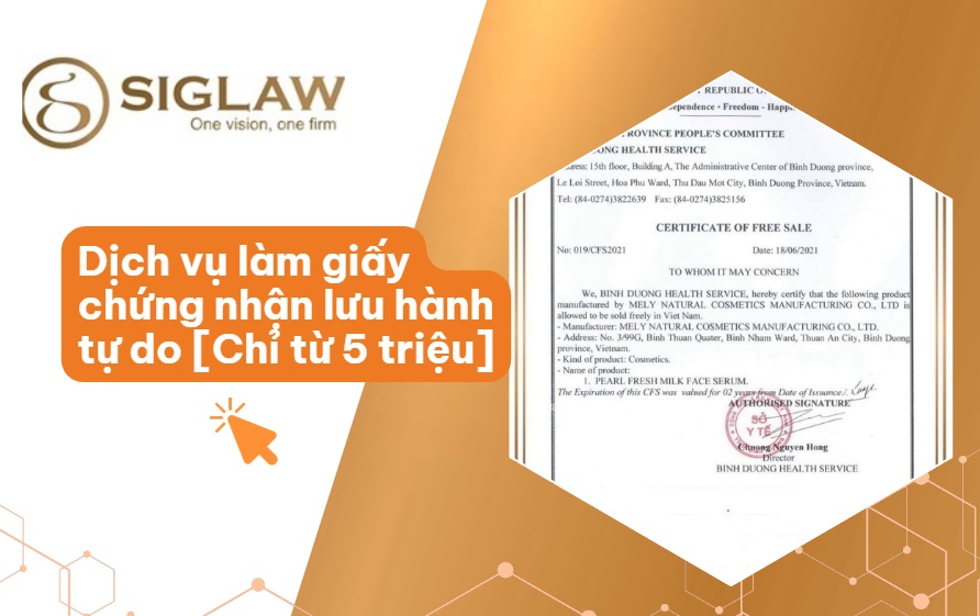 Dịch vụ làm giấy chứng nhận lưu hành tự do hàng hóa, sản phẩm [Chỉ từ 5 triệu]
